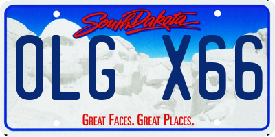 SD license plate 0LGX66