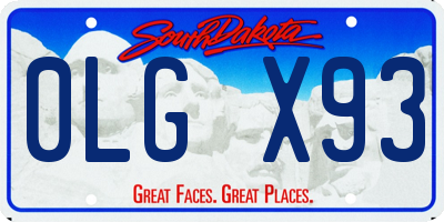 SD license plate 0LGX93