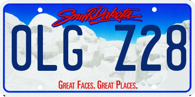 SD license plate 0LGZ28