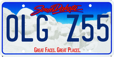 SD license plate 0LGZ55