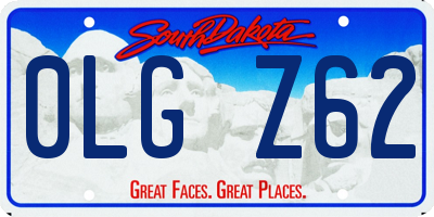SD license plate 0LGZ62