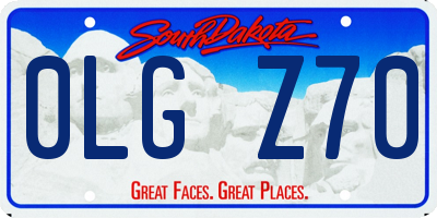SD license plate 0LGZ70