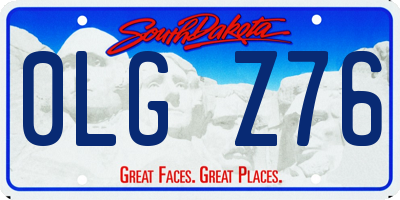 SD license plate 0LGZ76