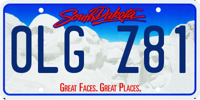 SD license plate 0LGZ81