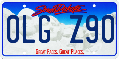SD license plate 0LGZ90