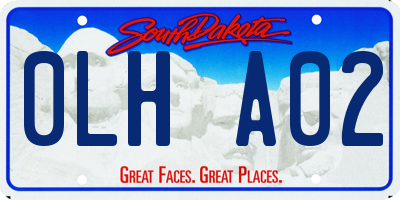 SD license plate 0LHA02
