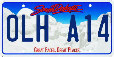 SD license plate 0LHA14