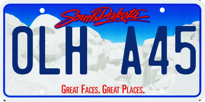SD license plate 0LHA45