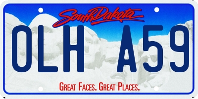 SD license plate 0LHA59