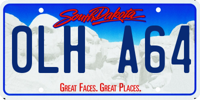 SD license plate 0LHA64