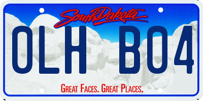 SD license plate 0LHB04