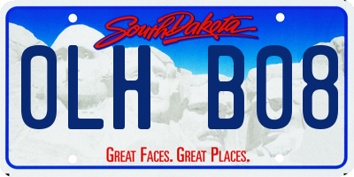 SD license plate 0LHB08