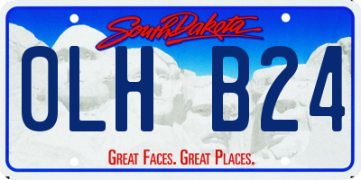SD license plate 0LHB24