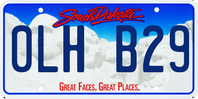 SD license plate 0LHB29