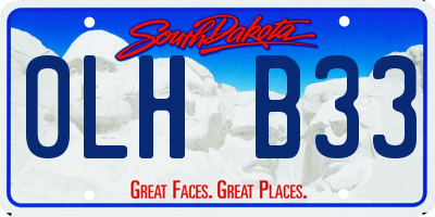 SD license plate 0LHB33