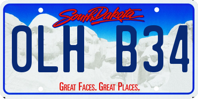 SD license plate 0LHB34