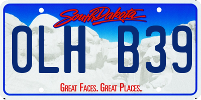 SD license plate 0LHB39