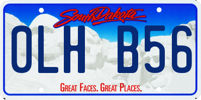 SD license plate 0LHB56