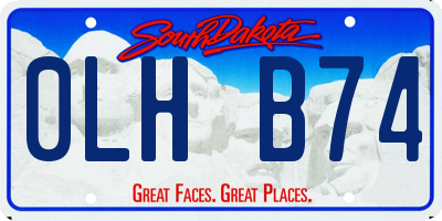 SD license plate 0LHB74