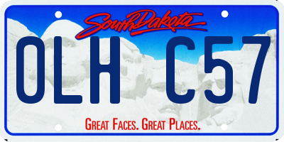 SD license plate 0LHC57
