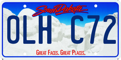 SD license plate 0LHC72