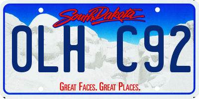 SD license plate 0LHC92