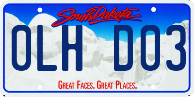 SD license plate 0LHD03