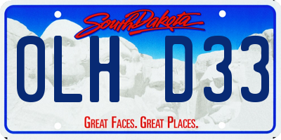 SD license plate 0LHD33