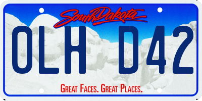 SD license plate 0LHD42