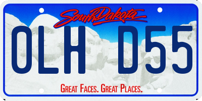 SD license plate 0LHD55