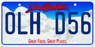 SD license plate 0LHD56