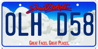 SD license plate 0LHD58