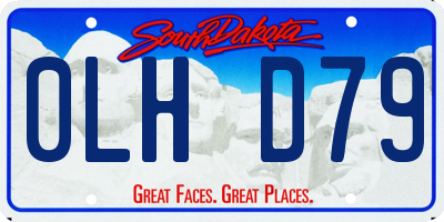 SD license plate 0LHD79