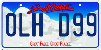 SD license plate 0LHD99