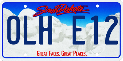 SD license plate 0LHE12