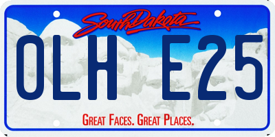 SD license plate 0LHE25