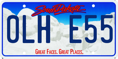 SD license plate 0LHE55