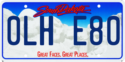 SD license plate 0LHE80