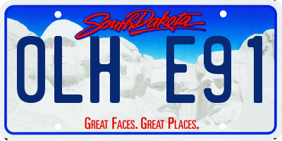 SD license plate 0LHE91