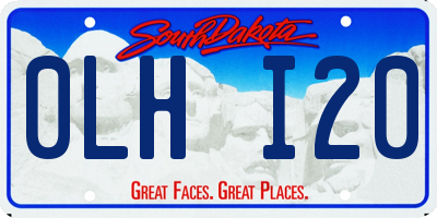SD license plate 0LHI20