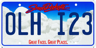 SD license plate 0LHI23