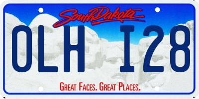 SD license plate 0LHI28