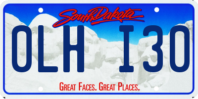 SD license plate 0LHI30
