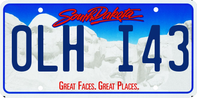 SD license plate 0LHI43