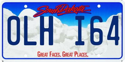 SD license plate 0LHI64