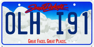 SD license plate 0LHI91