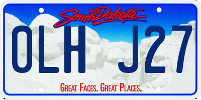 SD license plate 0LHJ27