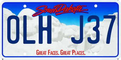 SD license plate 0LHJ37
