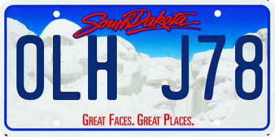 SD license plate 0LHJ78