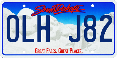 SD license plate 0LHJ82